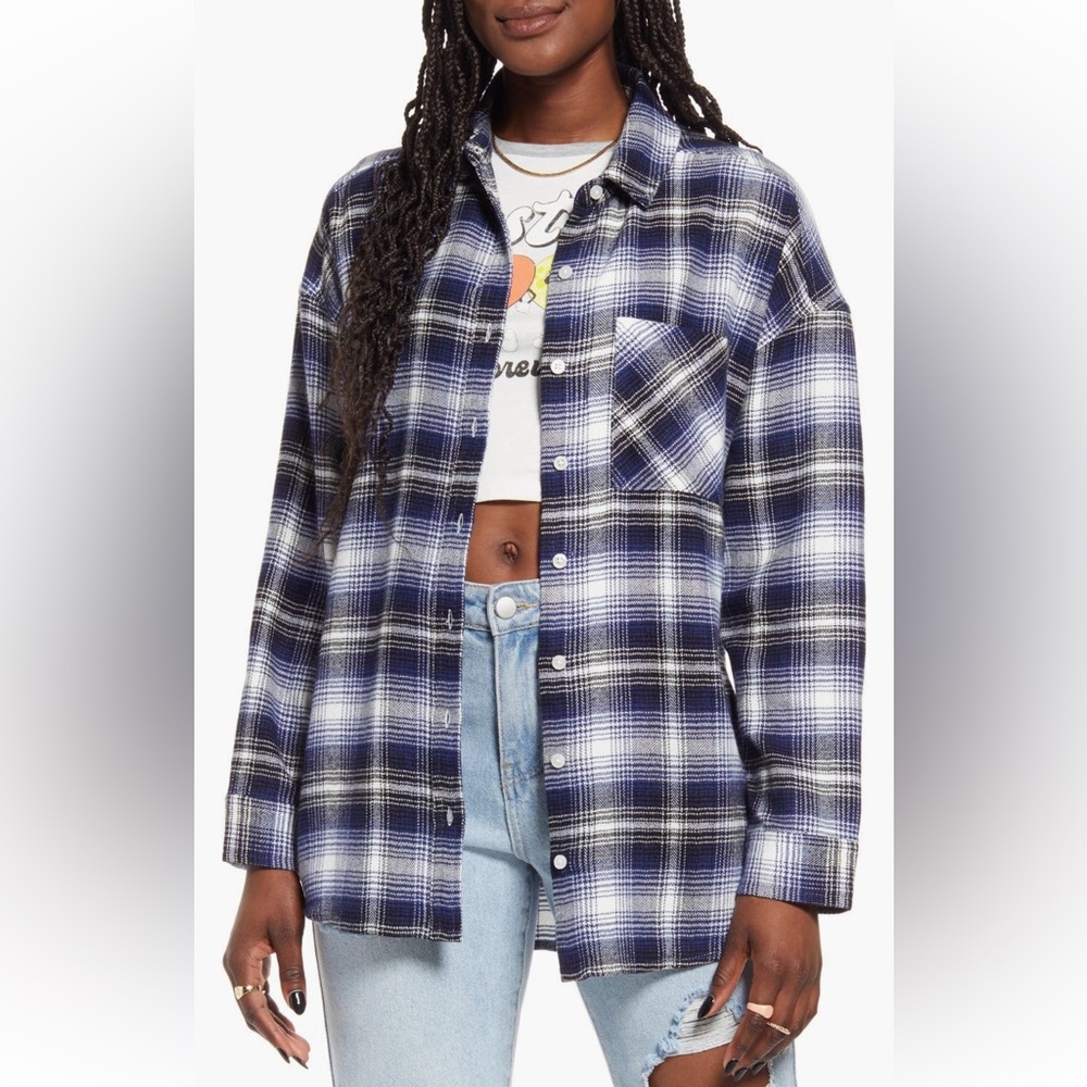 BP. Boyfriend Plaid Shirt